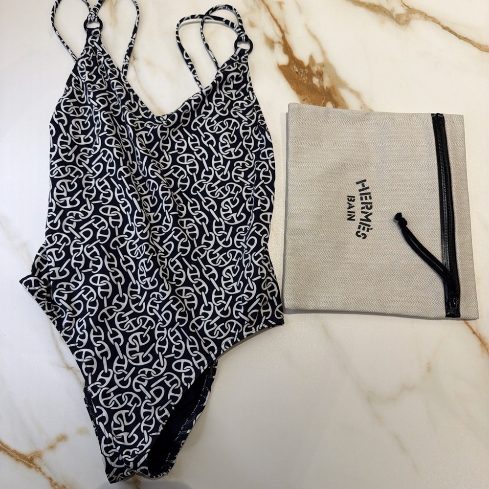 Hermes Swim One Piece in blue and White - Picture 1 of 11
